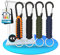 FlyWave Paracord Schlüsselanhänger Karabiner 4 Stück, Schlüsselanhänger Paracord Notfall im Freien, Multifunktion Paracord Anhänger für Outdoor-Klettern, Wandern, Camping, Rucksackreisen