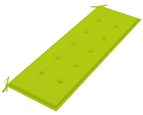 WIFESE Gartenbank-Auflage Hellgrün 150x50x3 cm Stoff Sitzkissen Bank Bankauflage Sitzkissen Outdoor Sitzpolster Bank Sitzauflagen Gartenmöbel Universellen Design Geeignet für Gartenbänke im Freien