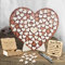 Certykllp Personalized Wedding Puzzle Guest Book Alternative Custom Wood Heart Jigsaw Guest Book Sign Rustic Guest Book Wedding Decor for Party Engagement Reception Anniversary (A-80)