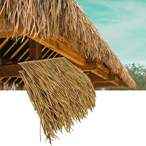 Toit Chaume Mexicaines SynthéTique, Feuilles de Palmier Artificiel Chaume Toiture, Toiture Cabane Toit en Macramé Pailleote, Paille DéCoration Exotique pour Parasol, Jardin Exterieur, Pergola ( Color