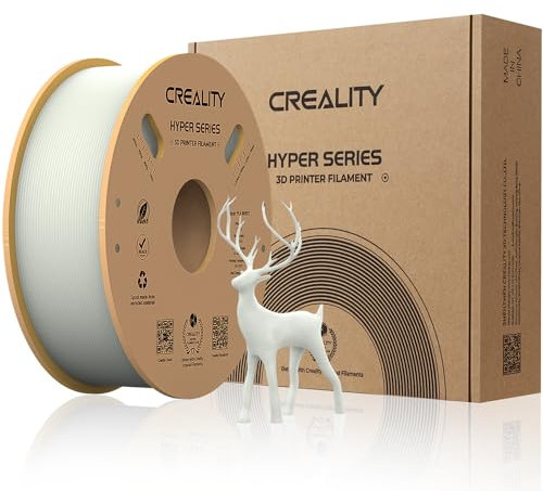 Creality Official Hyper PLA Filament Weiß 1KG, 3D Drucker Filament für Hochgeschwindigkeitsdruck, langlebig und widerstandsfähig, glatt, Überhang Leistung Maßgenauigkeit +/-0.03mm, 2.2lbs/Spool