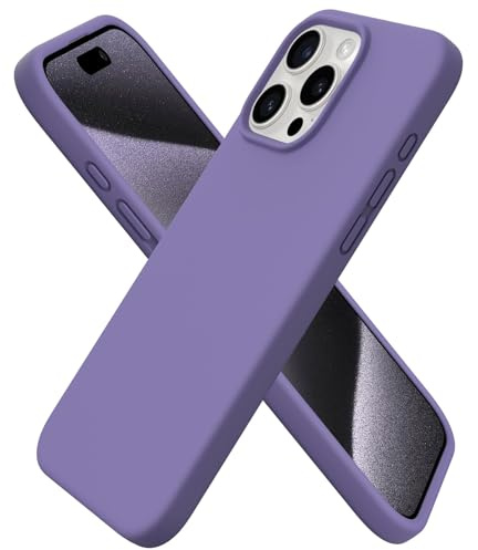 ORNARTO für iPhone 15 Pro Max Hülle aus Silikon 6,7 Zoll - Violett | Premium Flüssigsilikon, dünne Handyhülle, weich und griffig, tolle Haptik, stoß- und kratzfest, große Farbauswahl