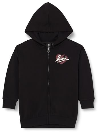 G-Star RAW Mädchen SS23103 HDD Zipp sw Sweater, Schwarz (dk Black D24982-01-6484), 12 Jahre