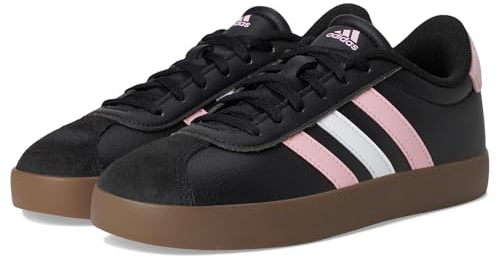 adidas Unisex Kids' VL Court 3.0 Sneaker, Black/True Pink/White, 26.5 cm