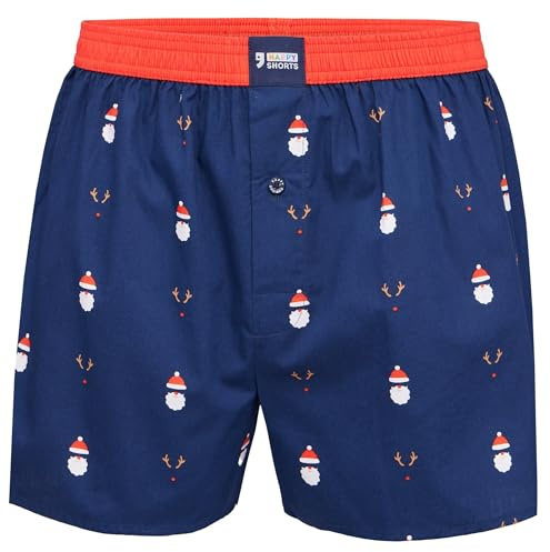 Happy Shorts American Boxershorts Webboxer Weihnachten Santa - Rudolph