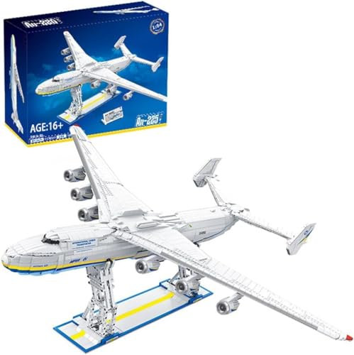 Technik Hubschrauber Bausteine, Technik 1/84 Antonov An-225 Mriya Klemmbausteine Bausatz, 5350 Teile Militär Helikopter Sammelbares Spielzeug, Transport Flugzeug Bausteine Kompatibel mit großen Marken