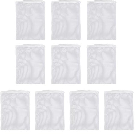 HEEPDD 10Pcs Reusable Coarse Mesh Aquarium Filter Media Bags with Zipper Ideal for Activated Carbon, Peat Fiber Pellets Optimal Filtration for a Clean and Clear Fish Tank