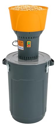 Grain Grinder, 1300W 60L Column Corn Grinder Orange Funnel w/5 Sieves, Home/Farm Electric Grain Mill, Floor Standing Barley Grinder Malt Crusher Rice Grinder w/13.7L/3.62Gal Hopper 400kg/881.85lbs/h
