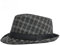 FULUJIDI Fedora Trilby Filzhut Hut Jazz Hat In Und Männer Kulturelle Darbietungen Verdickte Joker Check Top Hat Frauen Schwarz