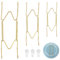 COMNICO 3pcs Plate Hanger for Wall Stainless Steel 6 8 10 Inch Plate Hangers Invisible Decorative Wire Plate Holder with 3 Pack Wall Hooks and 15pcs Transparent Rubber Tip(Gold)