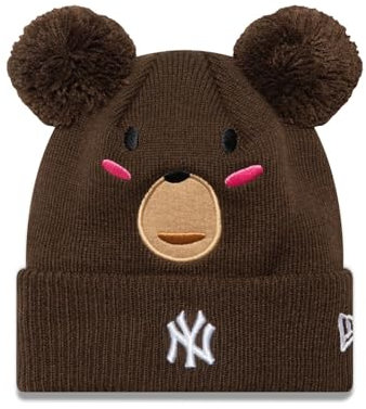 New Era Kinder Wintermütze - Animal POM braun