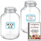 4 Tarros de Cristal Herméticos 5000 ml – Tarros herméticos de Almacenamiento para Alimentos, Conservación Fresca y Organizada - Incluye Etiquetas + Ebook de 102 Recetas (5 litros)
