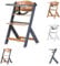 Chipolino Kinderhochstuhl Tip Top, Holz, verstellbar, Tisch, Gurt, Treppenstuhl, Farben:grau