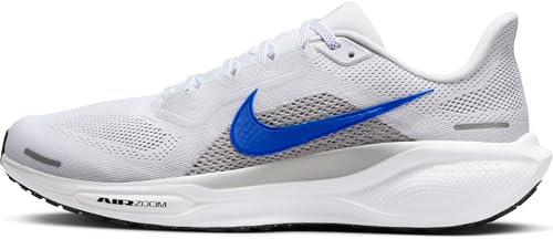 NIKE Herren Pegasus 41 Sneaker, White/Racer Blue-Wolf Grey-Pure Platinum, EU