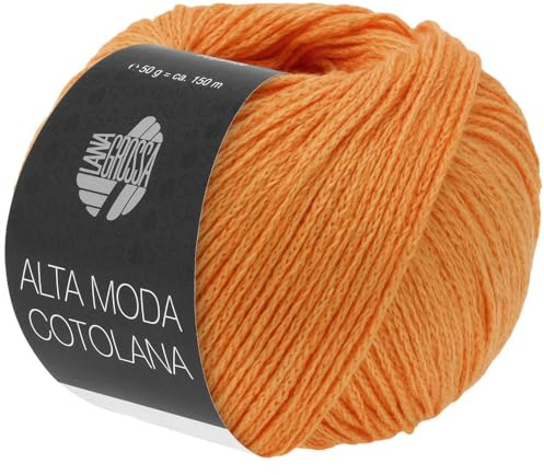 LANA GROSSA Alta Moda Cotolana | Edles Kettengarn aus 45% Schurwolle (Merino superwash), 45% Pima Baumwolle & 10% Polyamid| 50g Wolle zum Stricken & Häkeln | 150m Garn FB 60