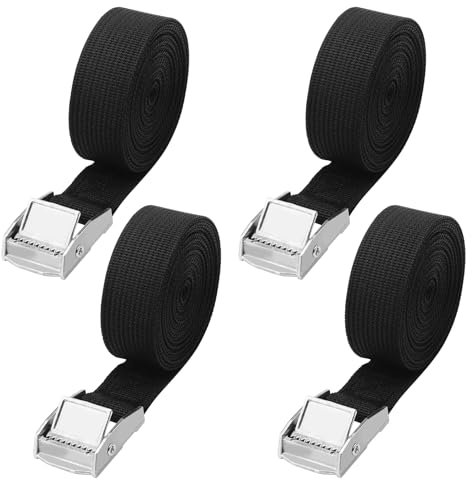 ZMDMAH 4 cinghie di fissaggio 3 m × 2,5 cm, cinghie di fissaggio con cricchetto, cinghia di ancoraggio con serratura, cinghie di tensionamento, 250 kg, portata per trasporto, merci, automobili, borse