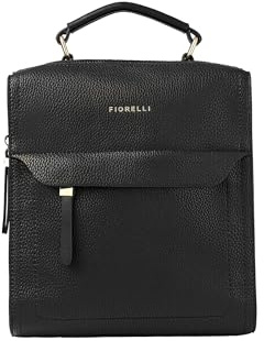 Fiorelli Women's Isla Small Backpack, Stylish Backpack with Adjustable Straps & Pockets, Black Faux Leather
