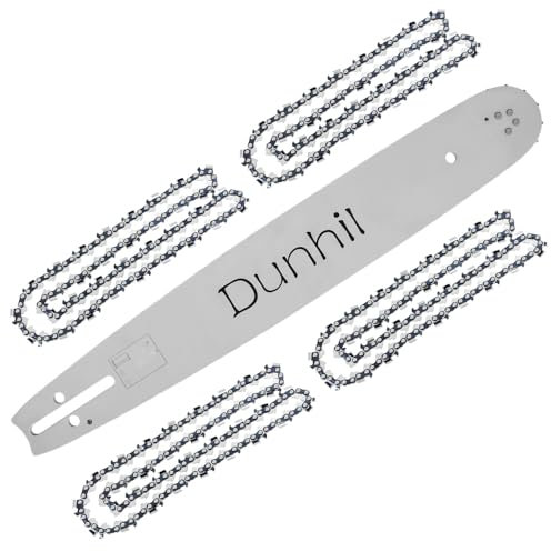 16-Inch 3/8 043 55dl Chainsaw Chain and Bar, Fits for Stihl MS170 MS180 017 009 019 023 PM400 61 PMM3 55（4 Chains and 1 Bar)