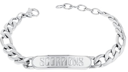 Amor Scorpions by Identarmband Edelstahl Unisex Damen Herren Armschmuck, 19+3 cm, Silber, Kommt in Schmuck Geschenk Box, 2040526