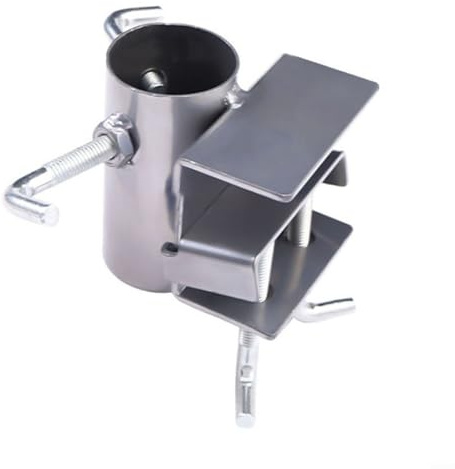FACAIIO Support de parasol réglable en métal pour balcon, terrasse, balustrade, chaise - Noir