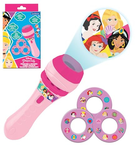 LEXIBOOK, Disney Princess Story Projector, LTC050DPLXB | 3 story discs, 24 images, Torch light, Story projector