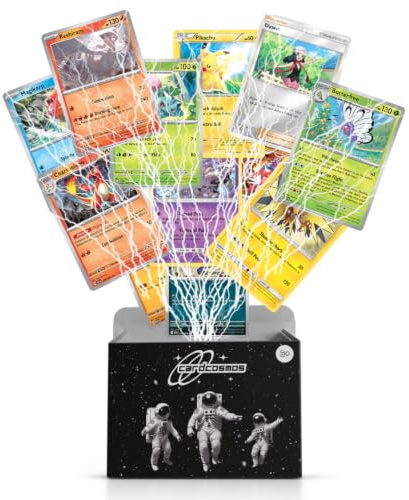 100 Karten Set - Pokemon Karten Englisch – Originale Pokemon Sammelkarten inkl. 12 Holo/Reverse Holo + 100 Kartenhüllen – Keine Duplikate – Sammelkarten Geschenkbox – Geschenk für Kinder & Sammler
