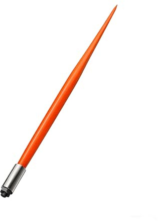 49 Hay Spear, 3000 Lbs Capacity Bale Spear, Orange Coated Bale Forks with Hex Nut & Sleeve for Tractors & Skid Steer Loader(1 Pcs)