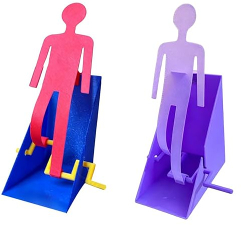 3D Printed Walking Man, Hand Crank Walker for Stress Relief Focus, Novelty Desk Walker Toy, Mechanical Figure Fidget, Interactive Office Desktop Decoration Gadget Gift for Adults