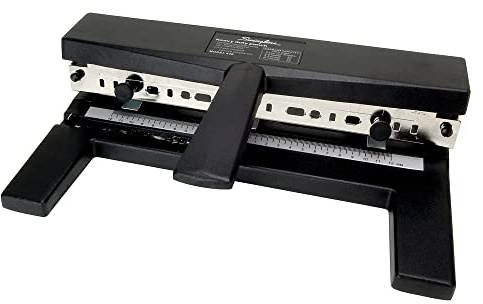 Swingline 3-Lochstanzer, strapazierfähig, 40 Blatt Kapazität, Dreilochstanzer, 3 Ringe, verstellbar, 2–7 Löcher, Schwarz (74440)