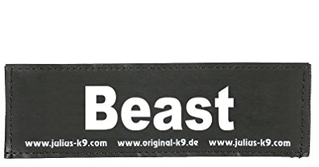 Julius-K9 Interchangeable Hook & Loop Patches, 1 pair, Beast, Size: Small, Black