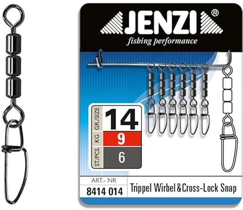 Jenzi High-Speed Wirbel mit Fastlock-Karabiner Balck Nickel Gr.14 9kg