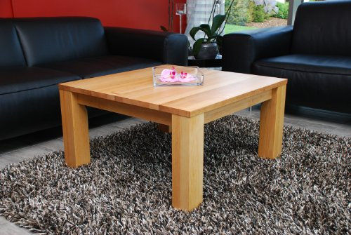 Holz-Projekt-Summer Couchtisch-Tisch 80 x 80 cm/Erle/Echtholz/Massivholz/Höhe 42 cm