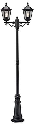 Konstsmide Firenze 7234-750 Standleuchte / B: 25cm T: 63cm H: 220cm / 2x100W / IP43 / lackiertes Aluminium / matt-schwarz