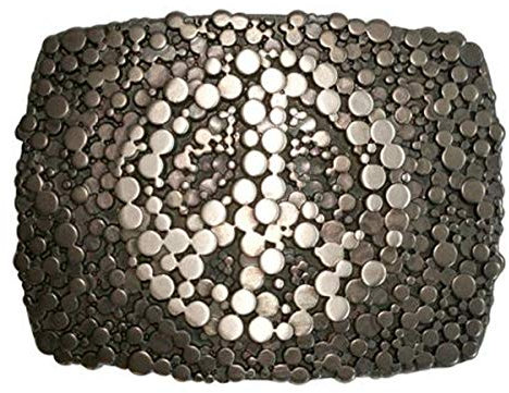 Norman K Modedesign Gürtelschnalle Peace schwarz silber