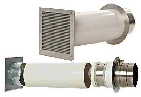 Verbrennungsluftsystem Ø60mm Doppelklappe Frischluftanschluß