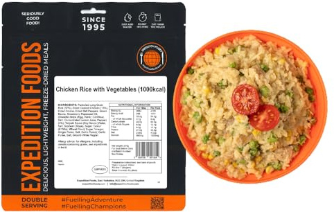 EXPEDITION FOODS expeditionfoods.com Chicken Rice with Vegetables Double Serving, 1000kcal