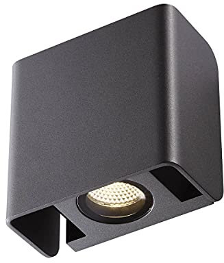 SLV LED Wandleuchte MANA OUT für die effektvolle Außenbeleuchtung von Hauseingang, Wänden, Wegen, Fassaden, Treppen | LED Wandlampe, Aussenleuchte, Gartenlampe | LED Inside, 12W, 3000K, 650lm,