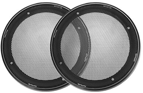sourcing map Grille Haut-Parleur Couverture 6 Pouce 172mm Maille Décoratif Cercle Subwoofer Garde Protecteur Noir 2Pcs
