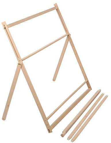 Nunafey Langlebiger Verstellbarer Strickwebstuhl, Strickmaschine aus Holz, Webstuhl aus Holz, einfache Montage Verbessern Sie die praktische Fähigkeit zum Heimwerken von Eltern-Kind-Aktivitäten
