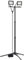 Northpoint LED Blackline Baustrahler Arbeitsstrahler mit Stativ Fluter Strahler 60W (2x 30W) Leistung 4800 Lumen Lichtstrom 158cm Stativ 5m Zuleitung AN/AUS Schalter