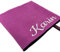 Sporthandtuch mit Name oder Wunschtext Bestickt, Mikrofaser Handtuch - ideal als Fitnesshandtuch, Badehandtuch, Reisehandtuch & Strandtuch, kompakt, leicht & schnelltrocknend, 110 x 175 cm lila