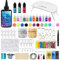 JDiction UV Resin Kit with Light, Super Crystal Clear Hard Resin Sunlight Curing Starter Kit for Jewelry, Doming, Coating, and Casting, DIY Craft