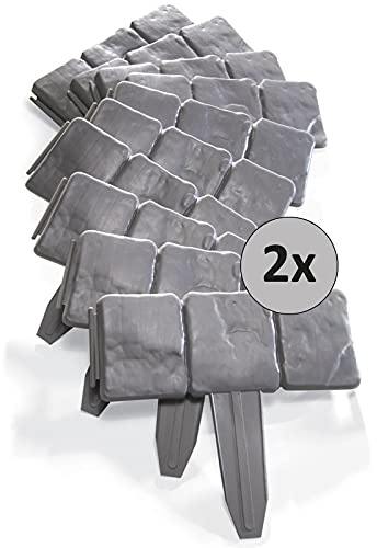 Rasenkante Steinoptik Nessa Beeteinfassung 500 cm HTI living