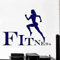 Wandaufkleber Mode Kreativ Wandtattoo Spiegel Spiegel Laufsport Laufen Fitness Cooles Wandbild Kunst Gym Wand 76X57Cm