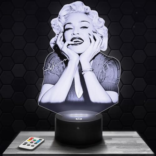 Lampephoto.fr Nachttischlampe - Touch-Nachtlicht Mado nna 3D-LED-Lampe Illusion, Geschenkidee Weihnachten Geburtstag Junge und Mädchen Nachttischlampe Kinder- oder Erwachsenenzimmer TOP