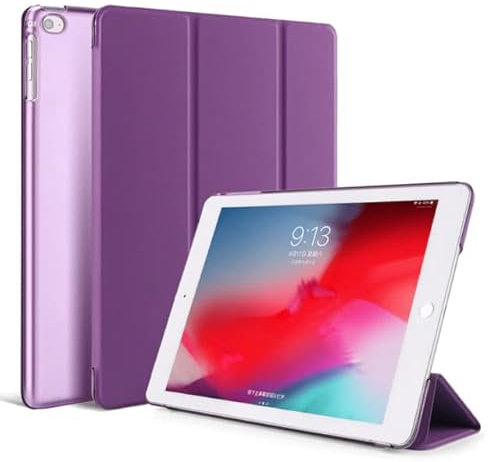 DV iPad 9.7 Inch 2017/2018 Smart Case Cover, Ultra Slim Lightweight Stand Case Shell with Translucent Back Cover, for Apple iPad 9.7 (Air, Air 2 2017, 2018) Auto Sleep&Wake (Purple)
