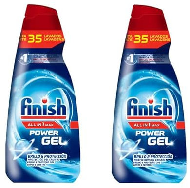 Finish All in 1 Max Power Gel, Detergente Gel para el Lavavajillas Regular - 70 dosis (2x35 dosis)
