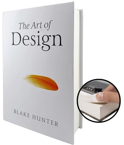 Real Paper Diversion Book Safe with combo lock- Secret Box Collection Box- Art of Design. Safe for money, disguised safe, real book pages, money hiding, diversion safe.