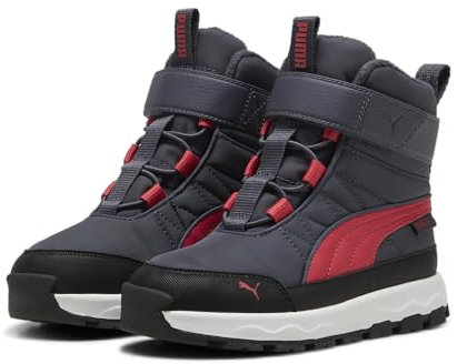 PUMA Evolve Boot Puretex AC+PS Sneaker, Galactic Gray-Tart Cherry Black, 33 EU