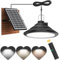 Lixada Solar Powered Pendant Lamp Outdoor IP66 Waterproof Hanging Lights with Remote Controller Garage Light 3 Color Temperatures Dimmable Courtyard Lamp for Barn Farm Garden Yard Patio